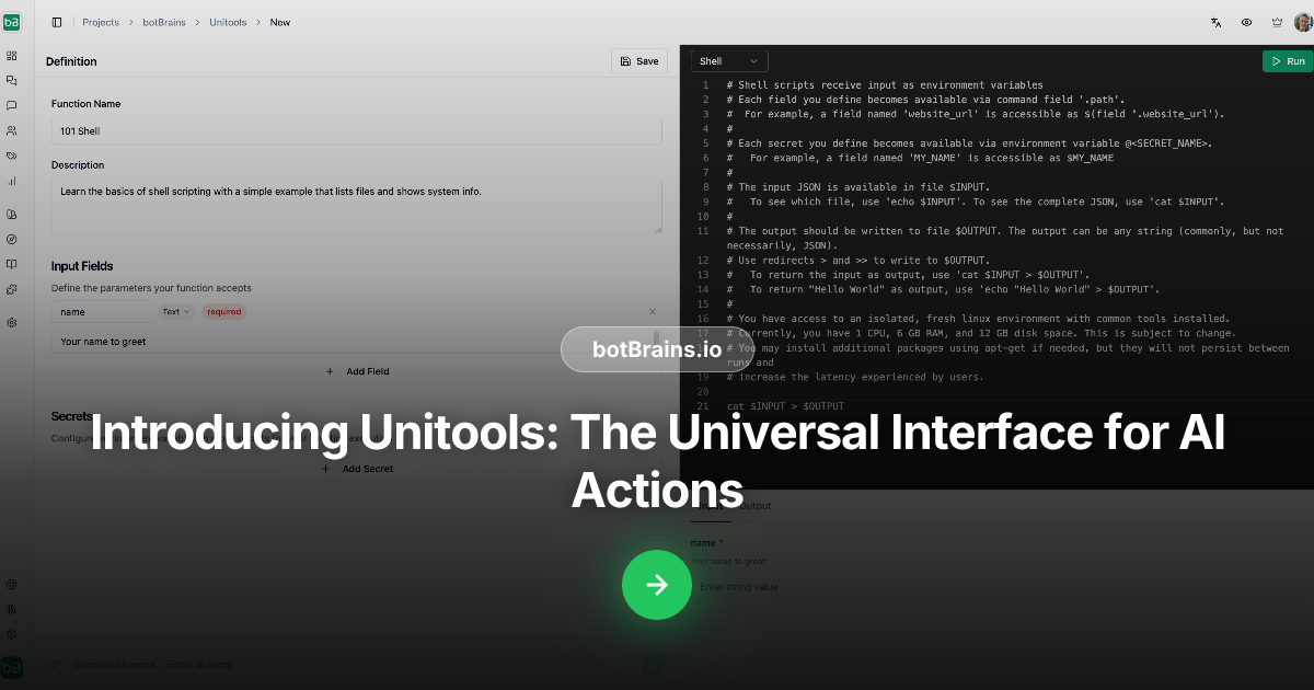 Introducing Unitools: The Universal Interface for AI Actions | botBrains